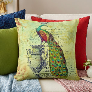königlicher Vintage-Pfau Kissen