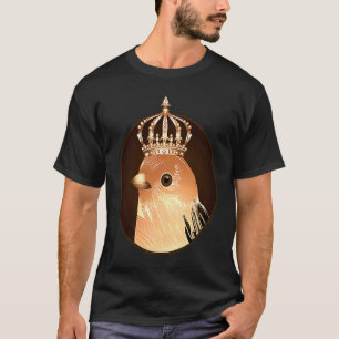 Königlicher Vogel als Portrait mit goldener Krone T-Shirt