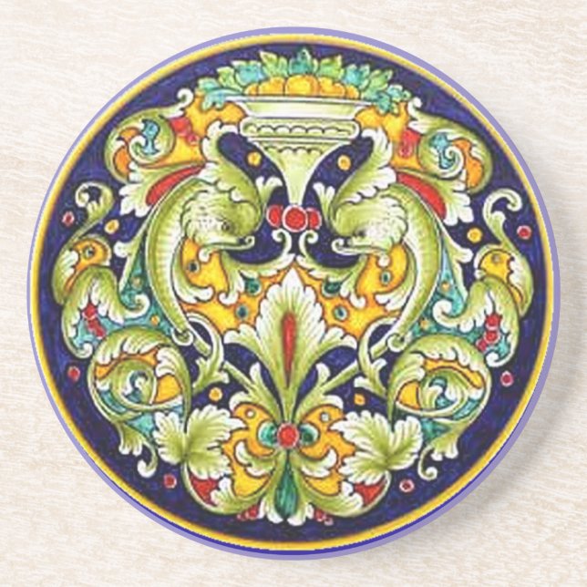 Königlicher Wappen-Untersetzer Sandstein Untersetzer (Vorne)