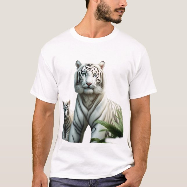 Königlicher weißer Tiger. T-Shirt (Vorderseite)