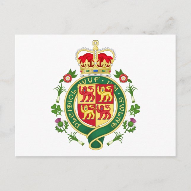 Königliches Abzeichen Wales Postkarte (Vorderseite)
