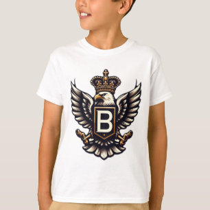 "Königliches AdlerEmblem mit Kronbrief B" T-Shirt