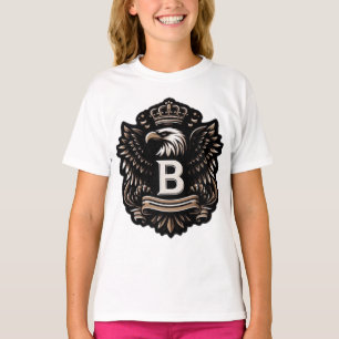 Königliches AdlerEmblem mit Kronbrief B" T-Shirt