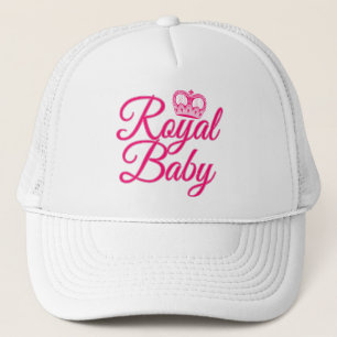 Königliches Baby im Rosa mit Krone Truckerkappe