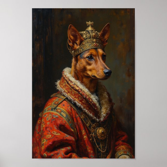 Königliches Basenji-Porträt Poster (Vorne)