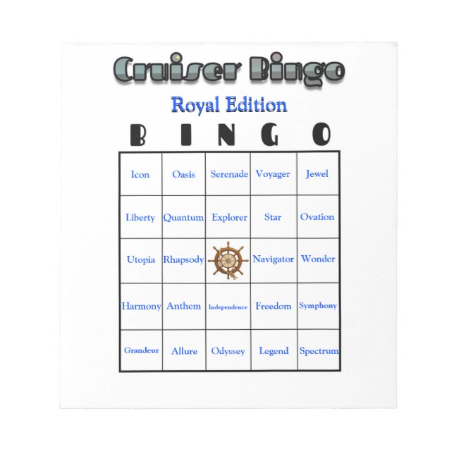 Königliches Bingo Notizblock (Vorderseite)