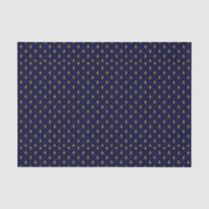 Königliches Blau Fleur De Lis Seidenpapier