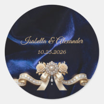 Königliches Blau Gold Krone Perle Eleganz Luxus