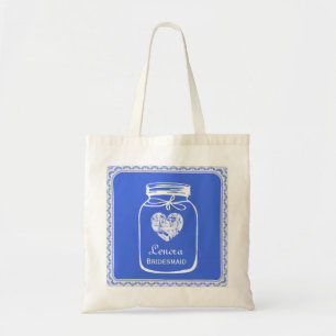 Königliches Blau-Maurer-Glas-Hochzeits-Tasche Tragetasche
