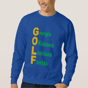 Königliches blaues Sweatshirt USA GOLF