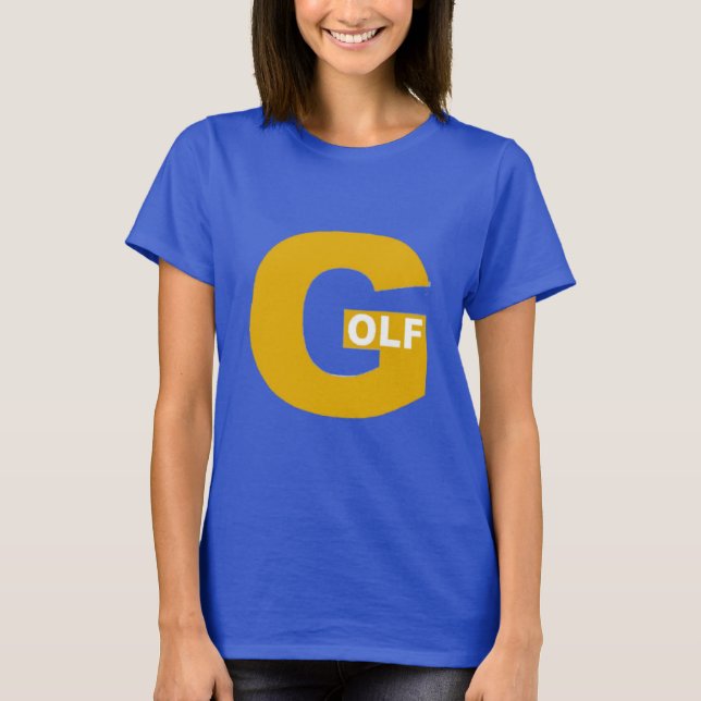 Königliches blaues T-Shirt DESIGN GOLF (Vorderseite)