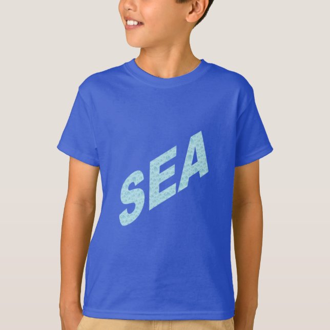 Königliches blaues T-Shirt SEA-Kinder (Vorderseite)
