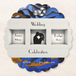 Königliches Blaues Thema Zeitgenössisch Modern Abs Untersetzer