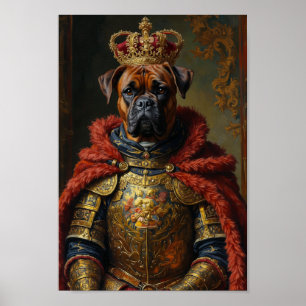 Königliches Boxerporträt Poster