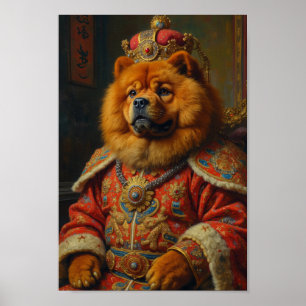 Königliches Chow-Chow-Porträt Poster