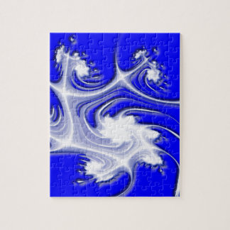 Königliches Eis-Fraktal-Blumen-Puzzlespiel Puzzle