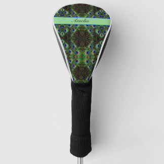 Königliches Gefieder - Luxus-Pfauenfeder-Muster Golf Headcover