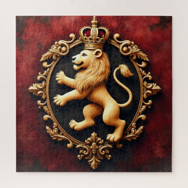 Königliches Heraldik-Tapetenmuster Puzzle (Vertikal)