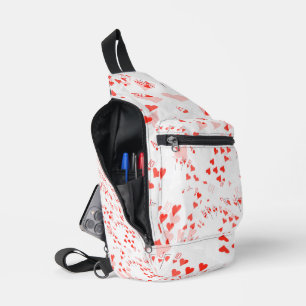 Königliches Herz-Flush verstreut, Crossbody Bag