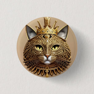 Königliches Katzenprofil Button