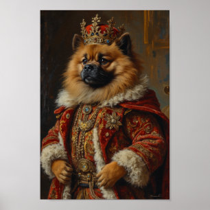 Königliches Keeshond-Porträt Poster