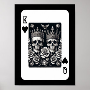 Königliches Königspaar und Königin der Herzen Tote Poster