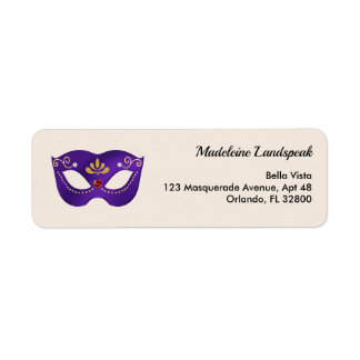 Königliches Lila-Masquerade-Alabaster-Cream-Gold