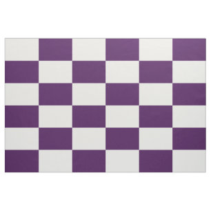 Königliches lila und weißes Checkered Stoff