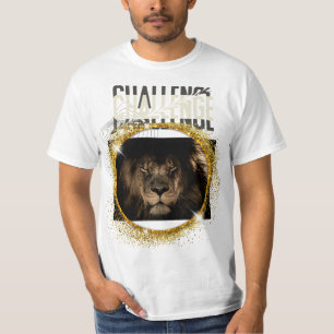 Königliches Löwen-Glitter-Grafik-T-Shirt T-Shirt