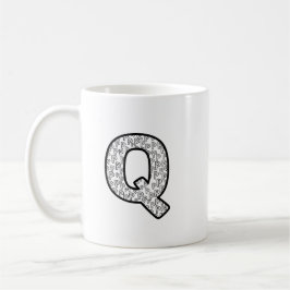 Königliches Monogramm Buchstabe Q - Minimalistisch Kaffeetasse