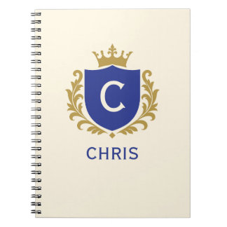 Königliches Monogramm-Journal Notizblock