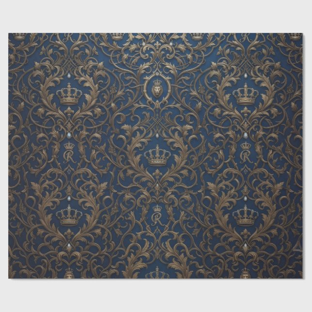 königliches Musterdesign Geschenkpapier (Flach)