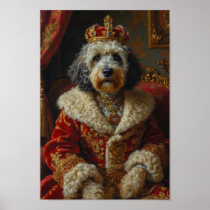 Königliches Old English Sheepdog-Porträt Poster