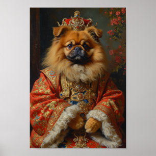 Königliches Pekingese-Porträt Poster
