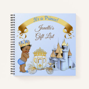 Königliches Prinzenschloss Karosse Blau Gold Blau Notizbuch