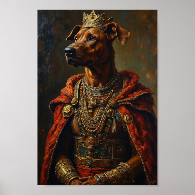 Königliches Rhodesian Ridgeback-Porträt Poster (Vorne)
