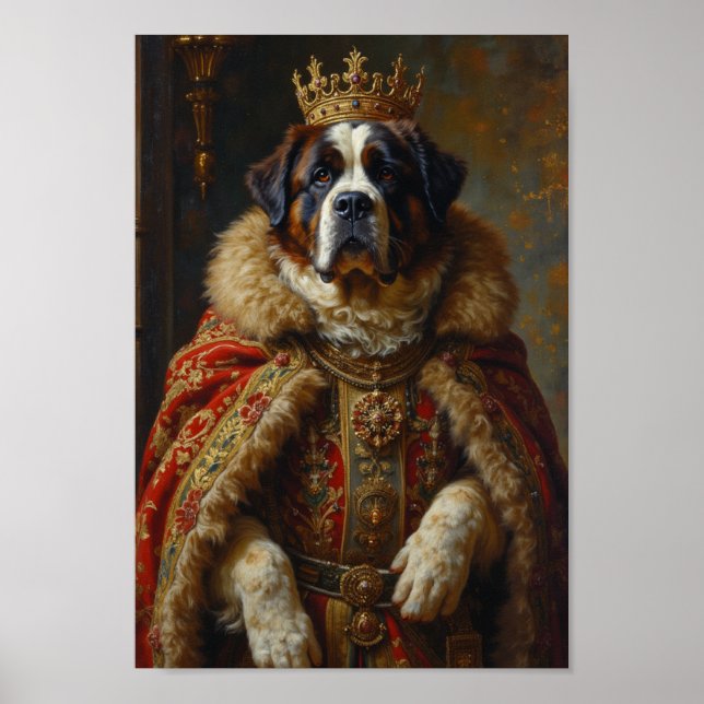 Königliches Saint Bernard Portrait Poster (Vorne)