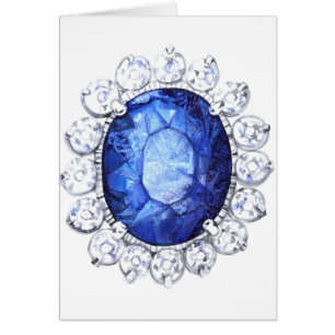 Königliches Saphir-Vorlagen-Aquarell