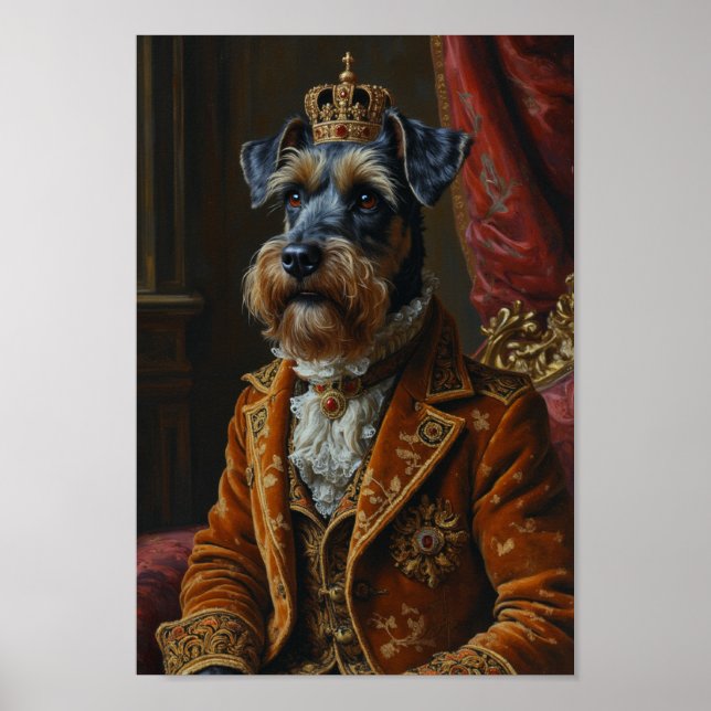 Königliches Schnauzer-Porträt Poster (Vorne)