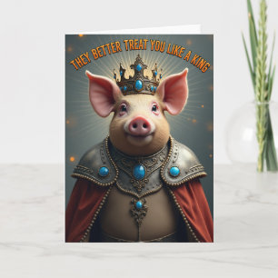 Königliches Schweine-Geburtstagskarte Karte