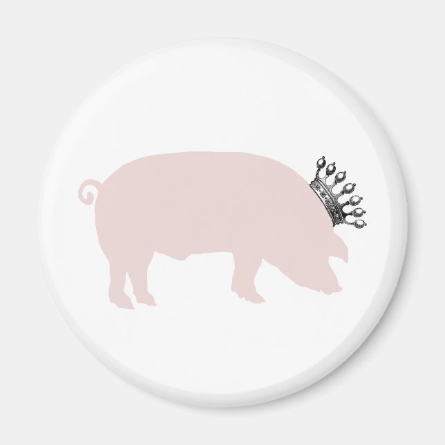 Königliches Schweinemagnet Magnet (Vorne)
