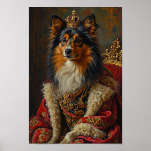 Königliches Shetland-Schäferhund-Porträt Poster