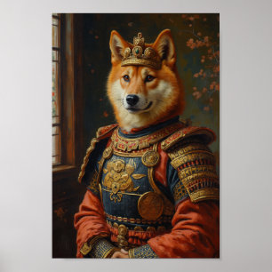 Königliches Shiba-Inu-Porträt Poster