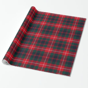 Königliches Stewart dunkelrotes Tartan-Muster Geschenkpapier