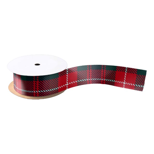 Königliches Stewart dunkelrotes Tartan-Muster Satinband (Spule)