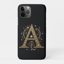 Königliches verziertes Monogramm A ✨ Goldene Vinta