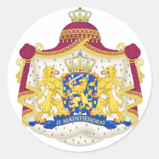Königliches Wappen der Niederlande Runder Aufkleber