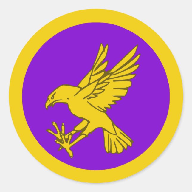 Königreich Abzeichen Calontir Populace Runder Aufkleber (Vorderseite)