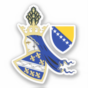 Königreich Bosnien - Wappen Aufkleber