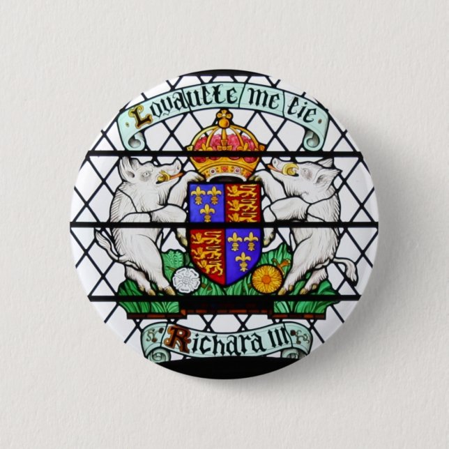 KÖNIGREICH-BUNTGLAS RICHARD III BUTTON (Vorderseite)